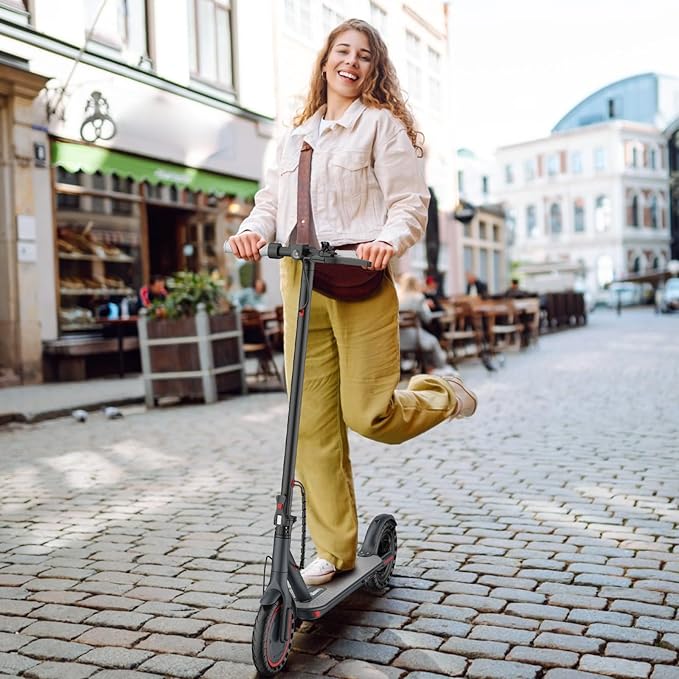 Electric Scooter for Adults - 350W/500W Motor, 8.5"/10" Solid Tire, Top Speed 19 MPH, Max 16-22 Miles Ranges, Load 265LBS, Aluminum Alloy Frame Foldable Commuting Escooter for Adults & Teens