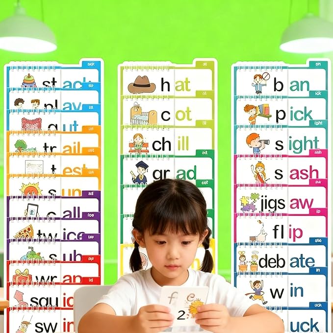 30 Read and Rhyme Flip Books Letter Sounds Flash Cards Flip Books Interactive Reading Flash Cards