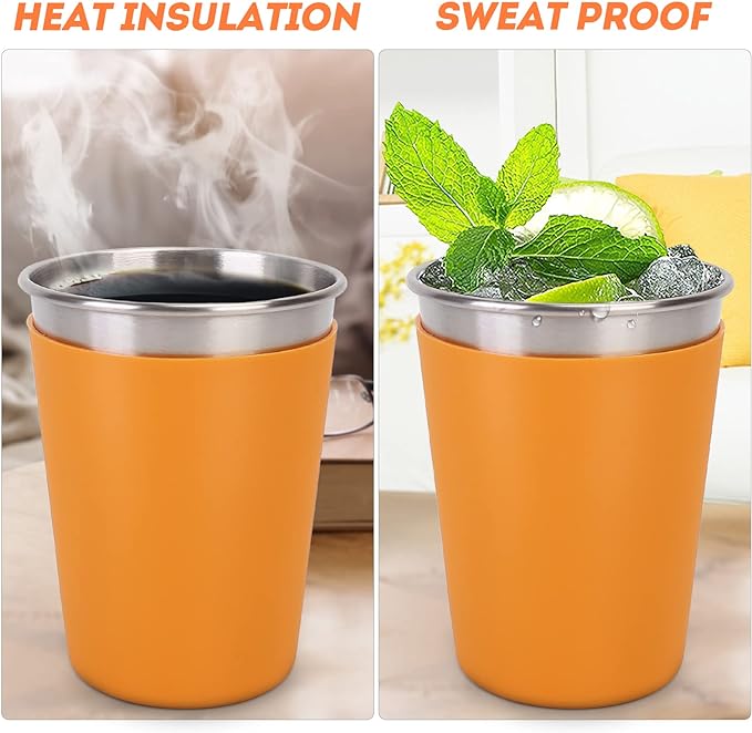 Kids Cups with Lids and Straws, 12oz Kids Tumblers with Straws and Lids Spill Proof Cups for Kid Stainless Steel Sippy Cup for School, Outdoor, 5 Pack