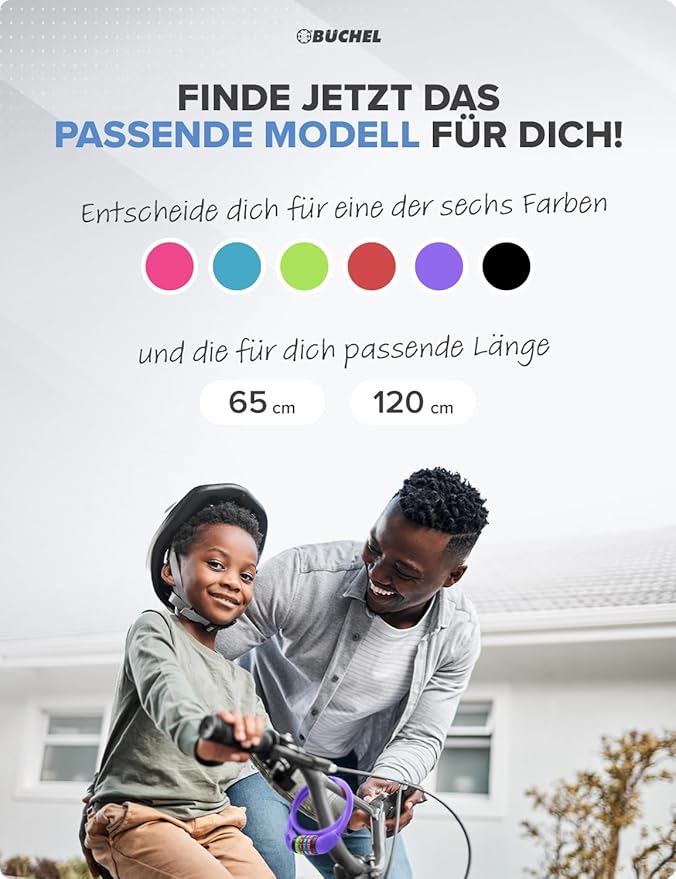 Bike Locks Cable for Kids - Colorful & Keyless - Secure Your Child's Bike - Easy-to-Use Bicycle Accessory, High Security 5 Digit Resettable Combination Coiling Bicycle Lock, Anti Theft