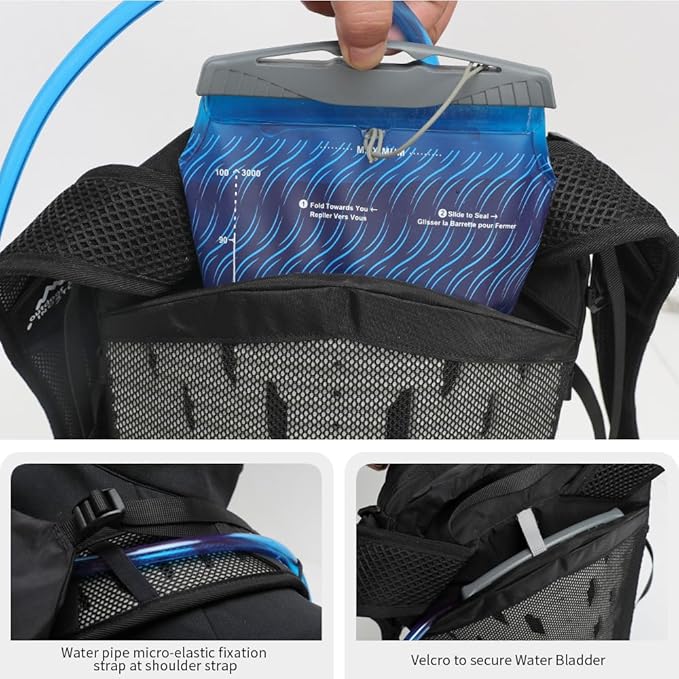 Hiking Hydration Backpack with 3l Water Bladder for Women and Men 25L Water Backpack for Hiking, Cycling, Climbing, Camping