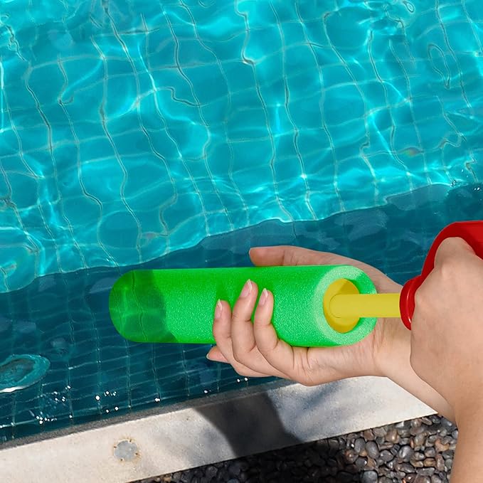 4-Pack Water Blaster Soaker Guns Set,15'' Water Guns with Plastic Handle Outdoor Swimming Pool Beach Summer Fun Party Games
