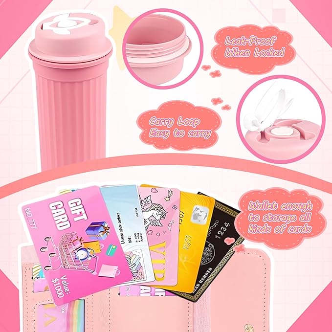 Toddler Play Purse for Little Girls, 32PCS Kids Handbag with Pretend Makeup for Girl,Toddler Purse Includes Handbag, Phone, Wallet,Princess Toy Purse Birthday Gift for 3 4 5 6 +