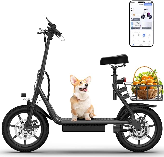 Electric Scooter, 8.5" /10" /14" Tire, 16/19/22 Mph Top Speed, 12/22/27/28/49 Miles Long Range, Folding Escooter for Adults and Teens with Dual Braking,Dual Suspension, App