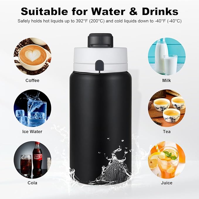 PLTCAT Collapsible Foldable BPA Free Reusable Lightweight Leak-Proof Travel Silicone Water Bottle for Travel, Gym, Hiking, Office, Camping
