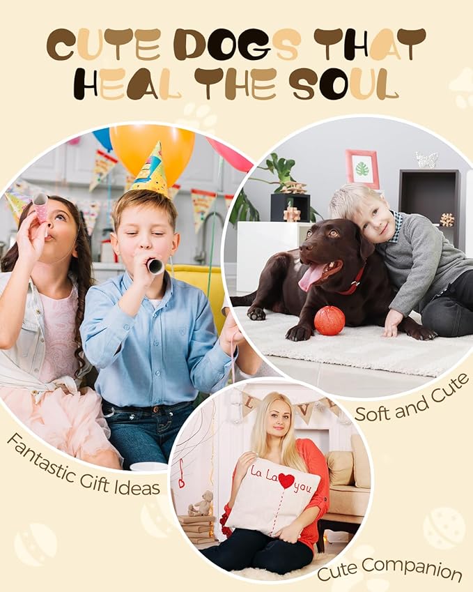 MaoGoLan 24" Giant Chocolate Lab Stuffed Animal, Adorable and Cuddly Large Labrador Dog Plush,Stuffed Puppy Throw Pillow for Puppy Lover,Kids,Adults