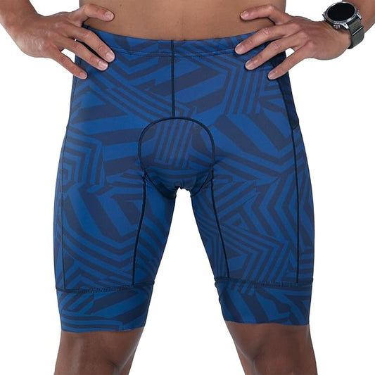 Zoot Men’s LTD 9-Inch Triathlon Shorts, Endurance Cycle Padded Shorts, for Swim, Bike, Run with Quick Drying UPF 50 + Fabric