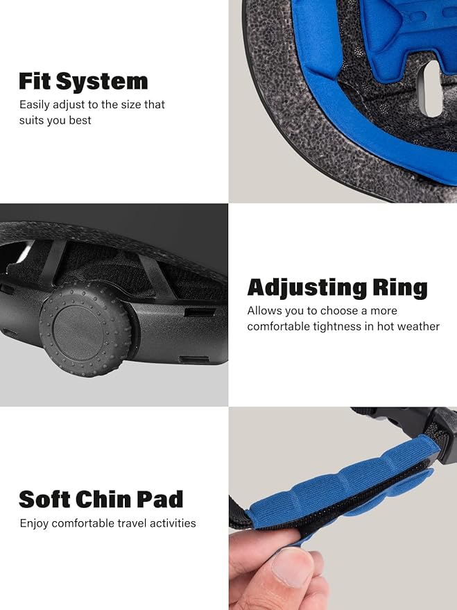 Skateboard Bike Helmet,Multi-Sport with Premium Safety & Ventilation,Shock-Absorbing,Adjustable for Cycling Scooter Commuter Skate Protection for Youth Adult