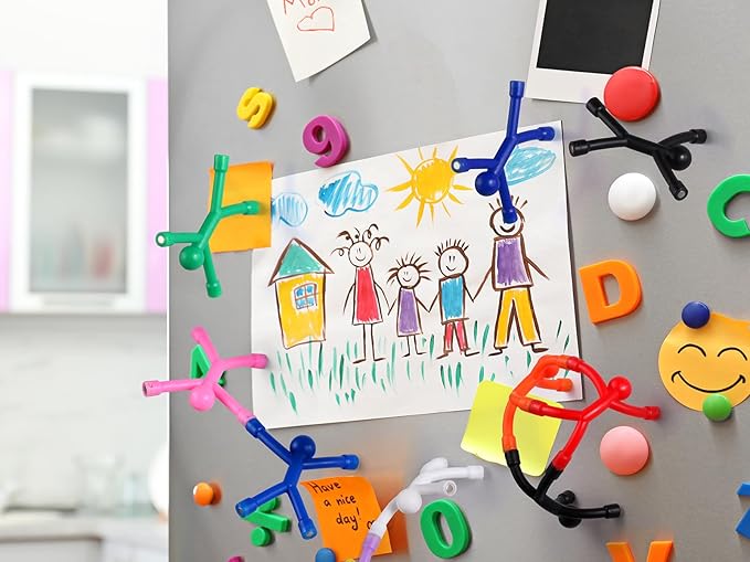 60 Pcs Magnets-Magnetic-Toys-Men-People, Colorful, Kids Travel Toys, for Refrigerator Magnets, Office, Whiteboard Decoration