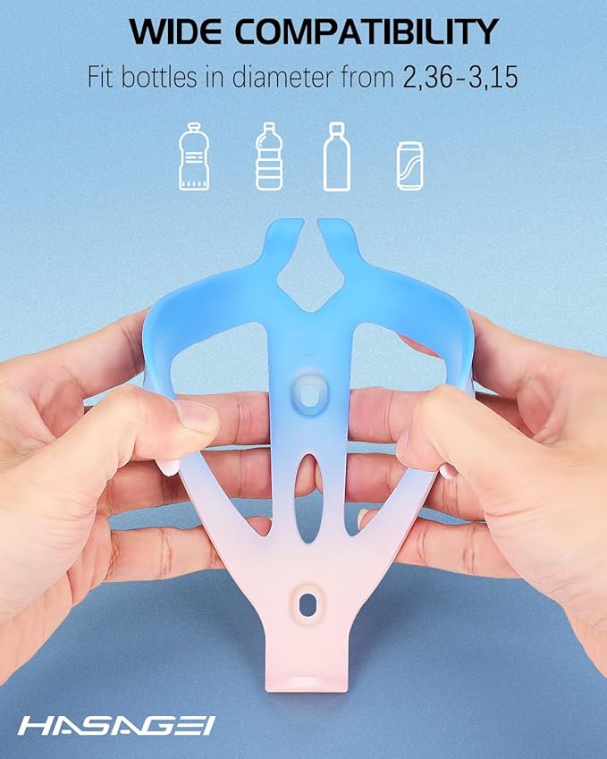 Bike Water Bottle Holder, Durable Non-Slip Lightweight Universal Bicycle Bottle Cage for Mountain/Road Cycling Accessories