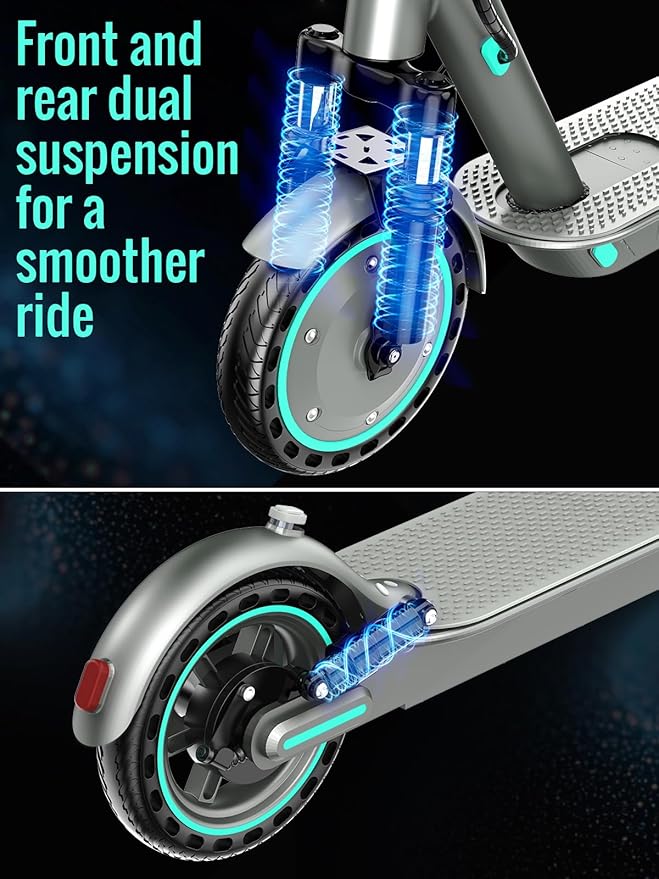 Electric Scooter for Adults & Teens, 350W Motor, 19 MPH Top Speed, 15/21 Miles Range, Foldable E-Scooter with 8.5" Honeycomb Tire, Escooter with Dual Braking System and App Control