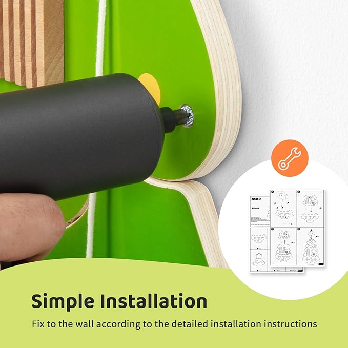 OOOK Tree Wall Busy Board Panel, Montessori Sensory Toy, Toddler Learning Activity Center, Toddler Learning Activity Center, Interactive Toys, Wooden Sensory Wall Develops Kids Skills in All Aspects