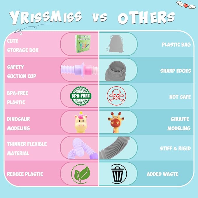 4Pcs Telescopic Suction Cup Unicorn Toys,Sensory Toys for Kids 3-5 5-7,Toddler Toy,Fidget Toy,Toddler Travel Essential for Airplane,Pop Tubes, Christmas Stocking for Kids Boys Girls H