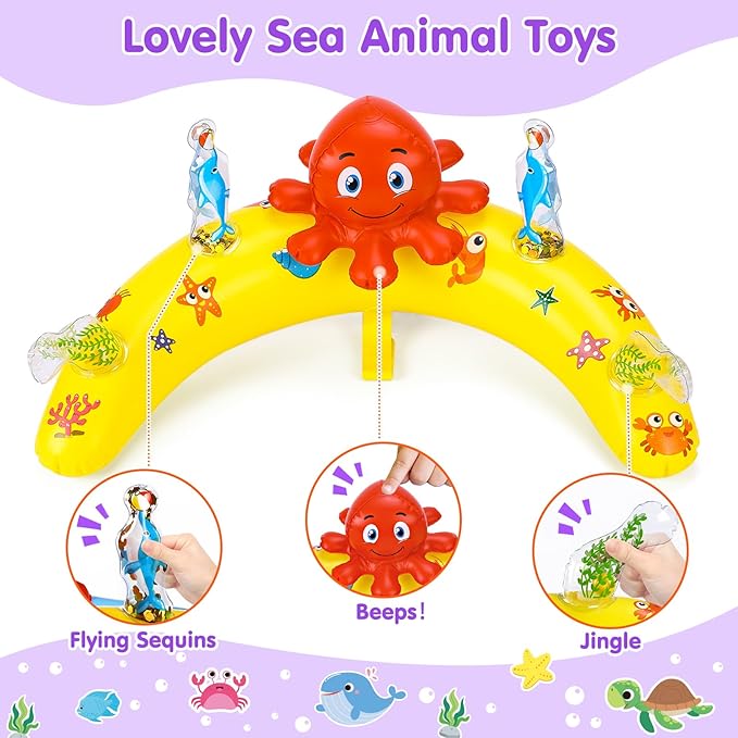 EZIGO Baby Pool Float with Canopy UPF 50+ Sun Protection, Double Air Chambers Infants Swimming Floats with Sound Toys Adjustable Safety Seat Toddler Float for Boys and Girls 6-36 Months