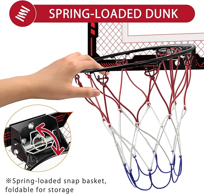 CYFIE Suction Cup Basketball Hoop, Indoor Mini Basketball Hoop with Sturdy Backboard/Electronic Scoreboard, Sound, 3 Balls, Basketball Toys Gifts Ideas for Kids Teens Girls Boys Gifts