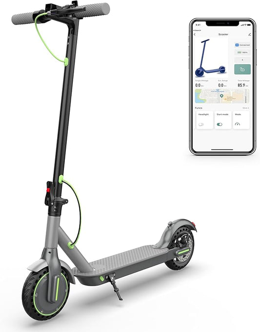 Electric Scooter for Adults- 8.5"/10''/14'' Tires, Up to 19/22MPH by 350W/500W Motor, Max 12/21/23/27/62Miles Long-Range Foldable Commuting Adults Scooter with Double Braking System and App