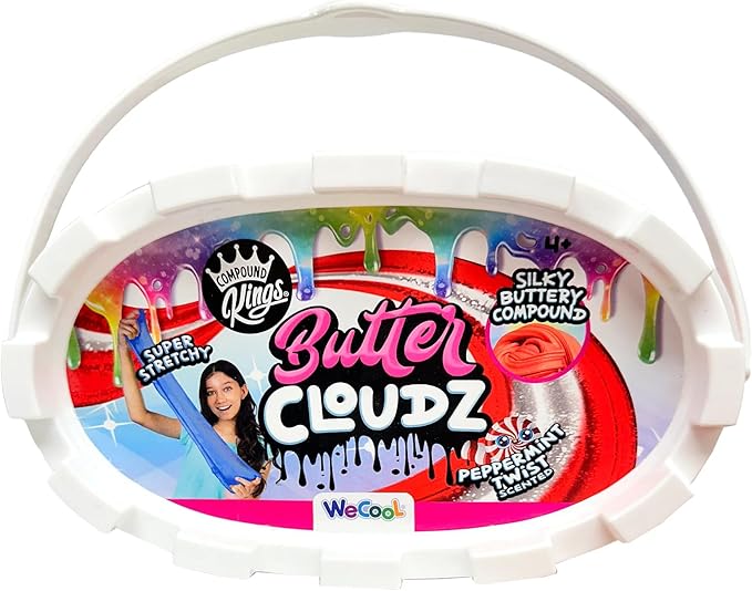 COMPOUND KINGS - Fluffy Cloudz Slime Jar (Peppermint Candy Cane)