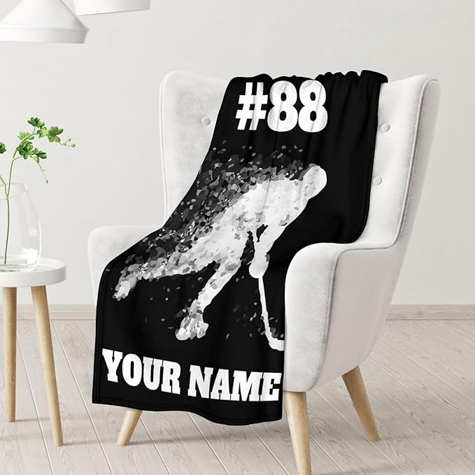 Boys Hockey Gifts - Ice Hockey Blanket for Girls - Kids Throw Blankets for Girls - 60"x80" Soft Warm Throws for Sofa
