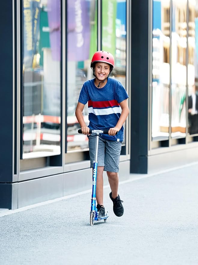 Micro Kickboard | Sprite LED | 2 Wheeled | Fold-to-Carry | Lightweight Swiss-Designed Micro Scooter | Light-Up Wheels| Children and Teens, Ages 6+