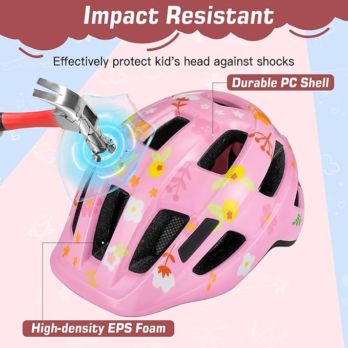 Zacro Kids Bike Helmet for Boys and Girls - from Toddler to Youth Ages 2-5/5-8/8-14 Years Old, Adjustable Multi-Sport Bicycle Skateboard Roller Skating Scooter Balance Bike Helmets for Children Safety