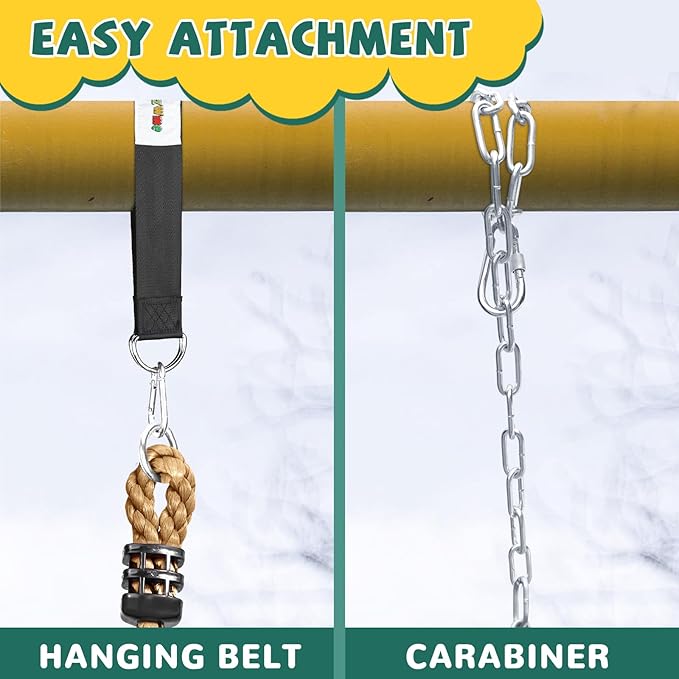 ZNCMRR Tree Swing Climbing Rope, Heavy Duty Swings Seat Replacement for Kids Disc Rope Climbing Swings Seat for Tree Indoor Outdoor Playground Swing Set Accessories(Red)