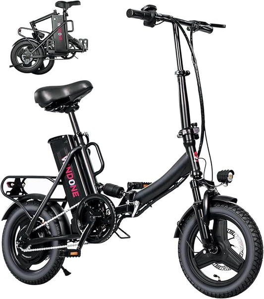 S14/S16 Electric Bike for Adults, Max 19/22 MPH Speed & 28/50 Miles Range (PAS), 500W/750W Peak Motor, Foldable, Lightweight, Shock Absorbers, UL 2849 Certified Ebike