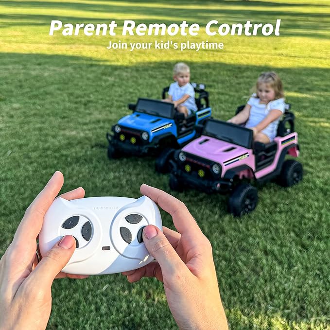 24V Kids Ride on Car, Kids Electric Vehicles Car Ride on Toy Truck for Toddlers 3-5 w/Remote Control, 400W Motor - Blue