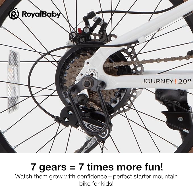 RoyalBaby Kids Mountain Bike for Boys and Girls, Ultra-Light Aluminum 20-24 Inch Wheel Bicycle for 6-14 Years Old Children, 7/21-Speeds Drivetrain