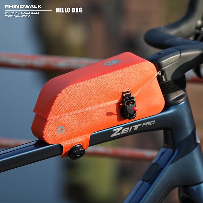 Rhinowalk Top Tube Bag - Fully Waterproof and Stable Bicycle Frame Bag for Mountain & Road Bike
