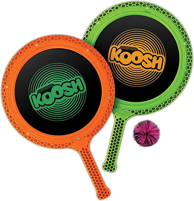 Koosh Paddle Playset – Beach Toys, Outdoor Games for Adults and Family, Outdoor Games for Kids, Fidget Toys for Kids, Ages 4+