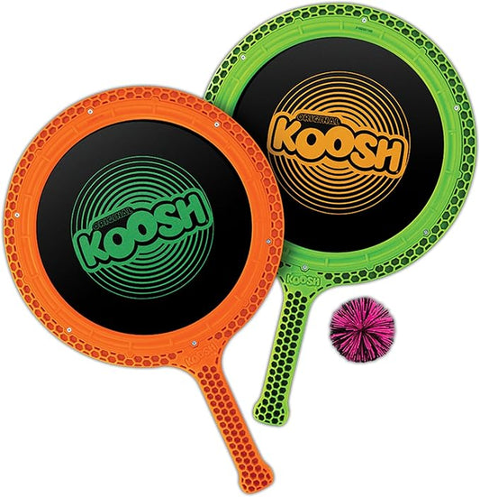Koosh Paddle Playset – Beach Toys, Outdoor Games for Adults and Family, Outdoor Games for Kids, Fidget Toys for Kids, Ages 4+