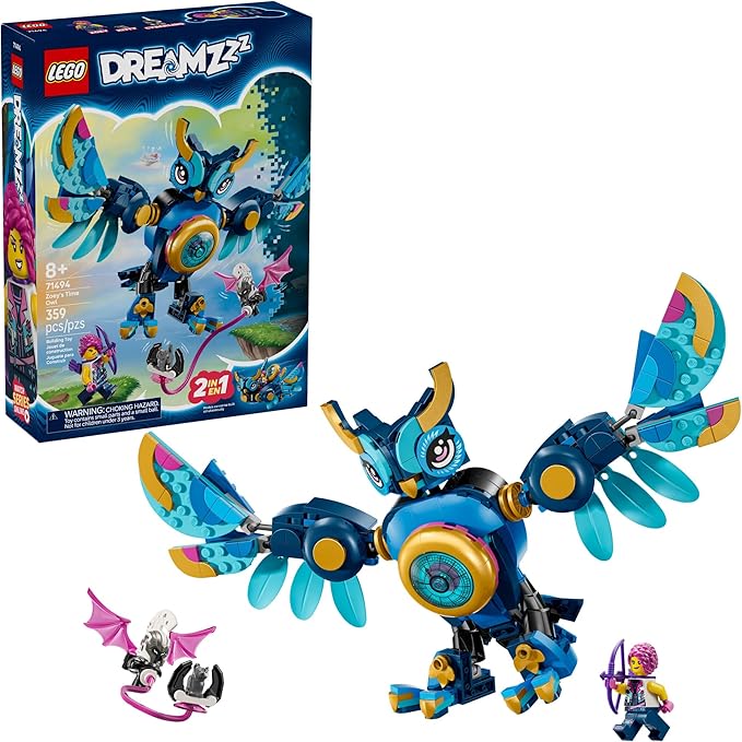 LEGO DREAMZzz Zoey’s Time Owl Building Toy - Pretend Play Set for Girls & Boys - Storytelling Toy for Kids, Ages 8+, with 2 Construction Modes - Gift Idea for Birthdays & Holidays - 71494
