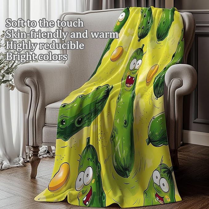 Playful Rabbit Blanket,Cute Bunny with Flower and Mushroom Fleece Blankets,Decorative Throw for Couch,Bedroom,Travel,Camping,Practical Throws Gifts for Kids Adults Animal Lovers,40X50 Inch