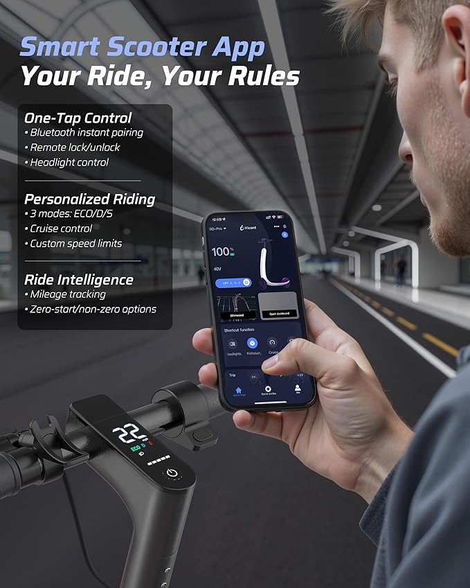 Electric Scooter - 8.5"/10" Solid Tire, Powerful 350W/500W Motor, Top Speed 19 MPH, Max 16-22 Miles Ranges, Load 265LBS, Aluminum Alloy Frame Foldable Commuting Escooter for Adults & Teens