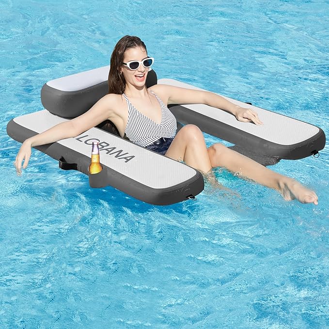 Inflatable Floating Chair Pool Floats Adult Lounger Float Chair for Swimming Pool
