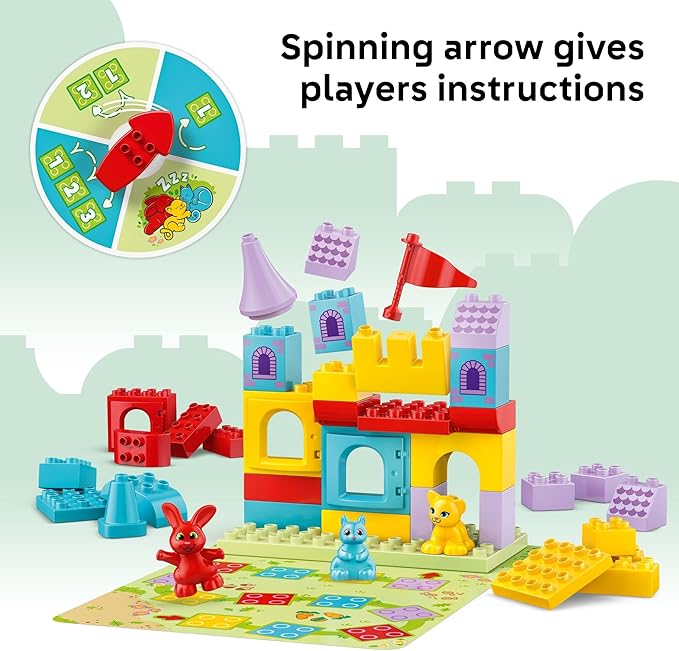 LEGO DUPLO Hopsy’s Castle Game Building Toy for Pretend Play - Learning & Education Play Set for Boys & Girls, Ages 3+ - Toddlers Learn Skills Through Play - Gift Idea for Family Game Night - 10450