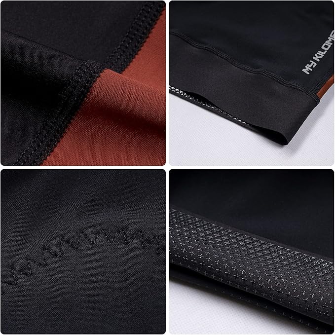 MY KILOMETRE Mens Triathlon Shorts with Adjustable Drawstring Easy Reach Leg Pockets Chamois for Long-Distance Tri Race