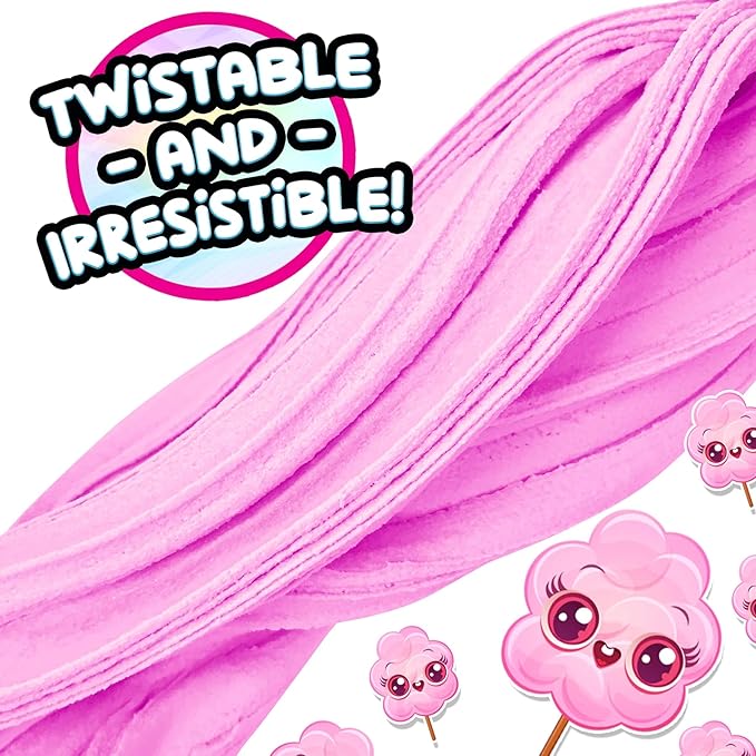 Compound Kings Fluffy Butter Cloudz Scented Large Slime Bucket for Kids – Soft, Squishy, Non-Toxic Sensory Toy | Pink Cotton Candy Slime Gift