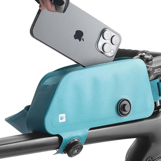 Rhinowalk Top Tube Bag - Fully Waterproof and Stable Bicycle Frame Bag for Mountain & Road Bike