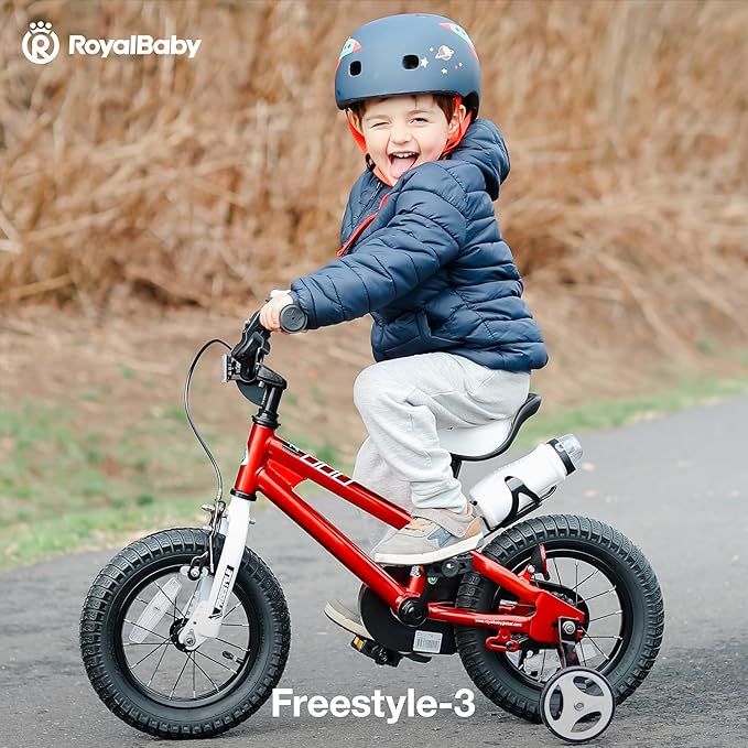 RoyalBaby Kids Bike EZ Freestyle Training Free Balance to Pedal Easy Learning Bicycle, 12-18 Inch for Toddlers to Big Kids