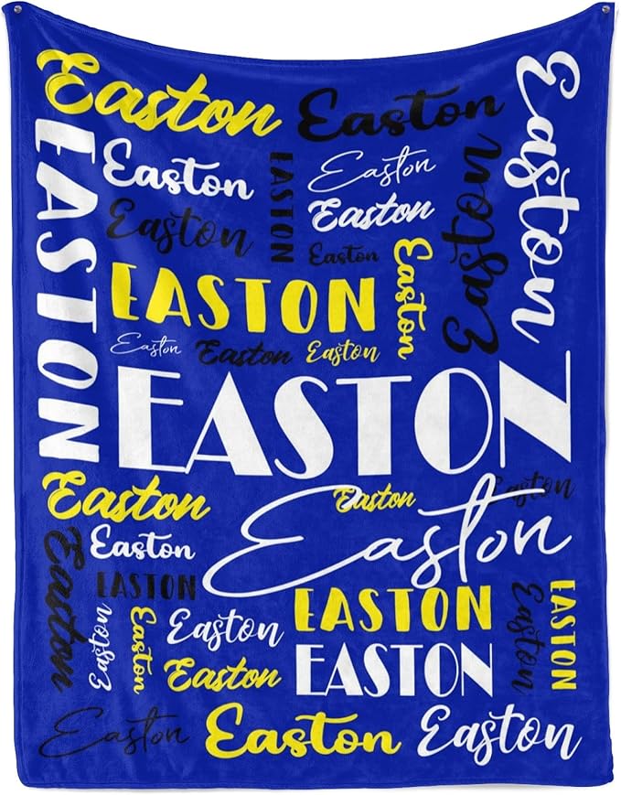 Name Blanket Personalized Blanket for Adult Kids Flannel Customize Throw Blanket Custom (Color 21, 50 x 60 Inches)