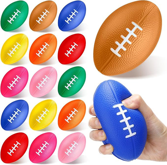 Mini Foam Footballs 4.7 Inch Party Favor Foam Balls Assorted Color Small Stress Sports Ball for Game Carnival Reward Party Gift Goodie Bags Stuffers