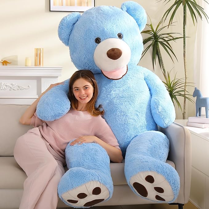 MaoGoLan Giant Teddy Bear Plush 6 Feet, Cute Valentines Day Teddy Bear Stuffed Animal with Smiling Face, Gift for Girlfriend Boyfriend Wife on Anniversary,Christmas Long Distance