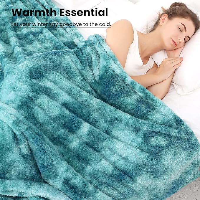 obinsm Warm Blanket Green Soft Fleece Blankets Throw Blankets for Bed