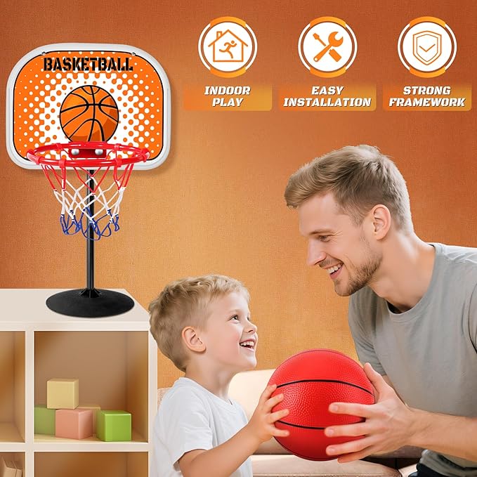 NZQXJXZ Basketball Hoop Indoor with Suction Cup with Two Balls Mini Tabletop Basketball Hoop for Desk Table Office Bedroom Hoop Basketball Toys for Kids and Adults
