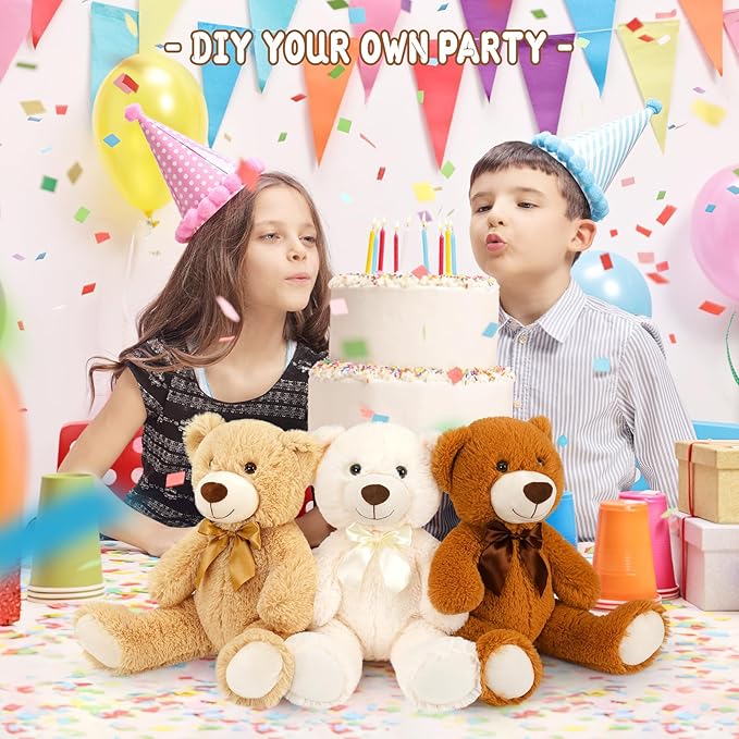 MaoGoLan 15 Pack Teddy Bears Bulk for Baby Shower, 14 in Small Teddy Bear Plush Toy, Cute Stuffed Bears Bulk for Kids Girlfriend, Wholesale Small Bear for Wedding, Birthday, Christmas