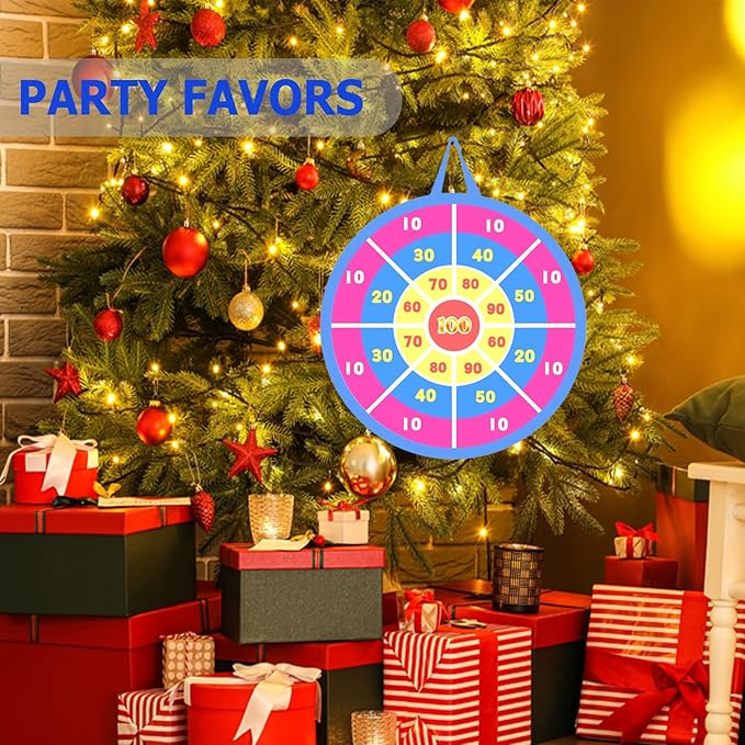 2 in 1 Basketball Hoop and Dart Board, 14" Dart Board for Kids, Basketball Hoop for Kids Toddlers, Sports & Outdoor Play, Birthday Gift Toys for 3 4 5 6 7 8 9 10 Year Old Boys Girls Kids, Party Favors