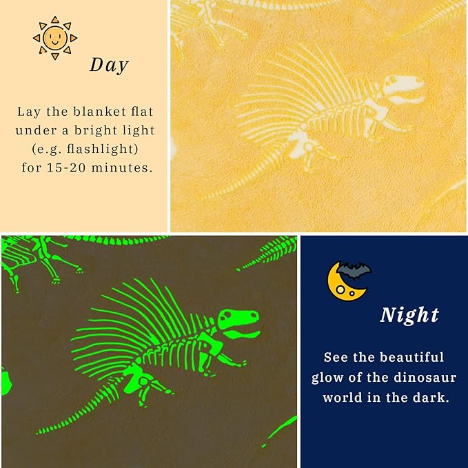 Soft Blanket Dinosaur Fleece Blankets Kids Dinosaur Gifts for Boys 50"x60"