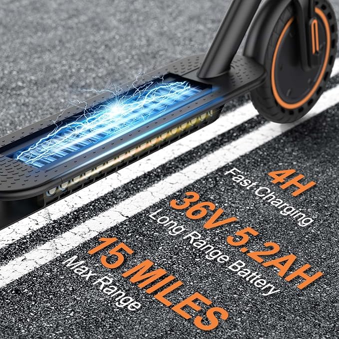 VOLPAM Electric Scooter, 350W/500W Powerful Motor, 8.5"/10" Solid Tires, 19/22Mph, 28/21/12 Miles Range,Dual Braking