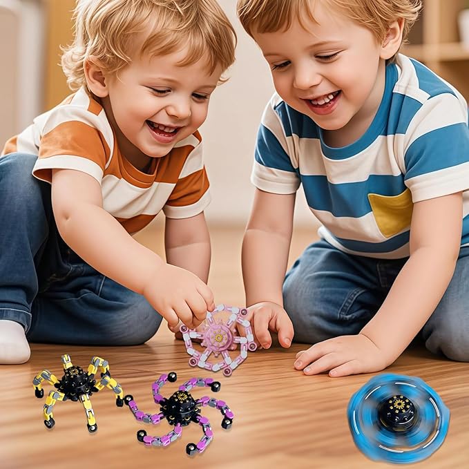 12pcs Transformable Fidget Spinners Children's Advanced Fidget Toys for Stress Relief Ideal Fidget Spinners for Sensory Toys for Boys and Girls with Autism，Party Favors